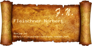 Fleischner Norbert névjegykártya